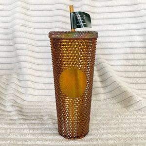 Starbucks Limited Edition 50 Years Anniversary Gold Bronze Studded Venti Tumbler